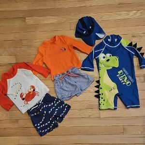 3 Boys Carter's Swimsuits, size 6 months